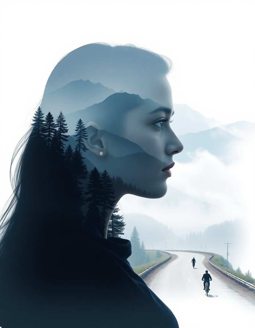 RSP editing online — double exposure travel poster example