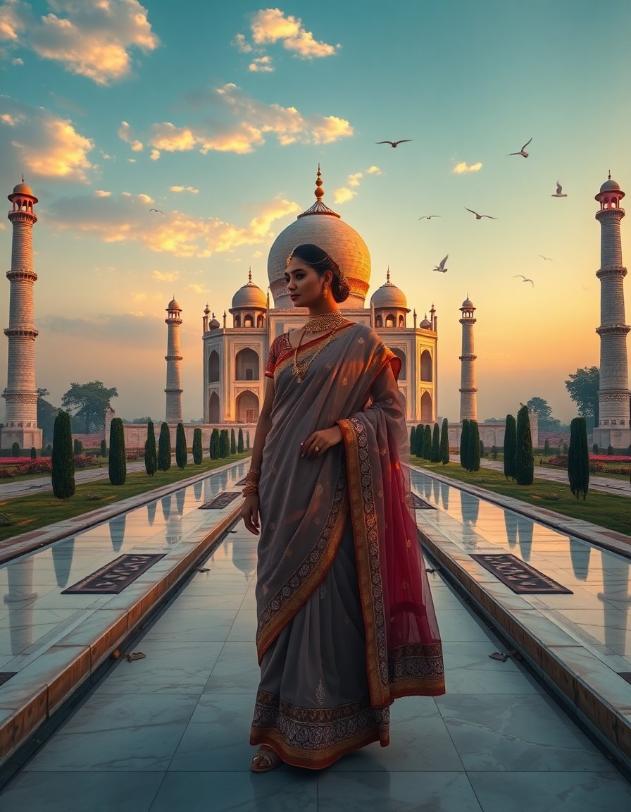 Double Exposure Taj Mahal